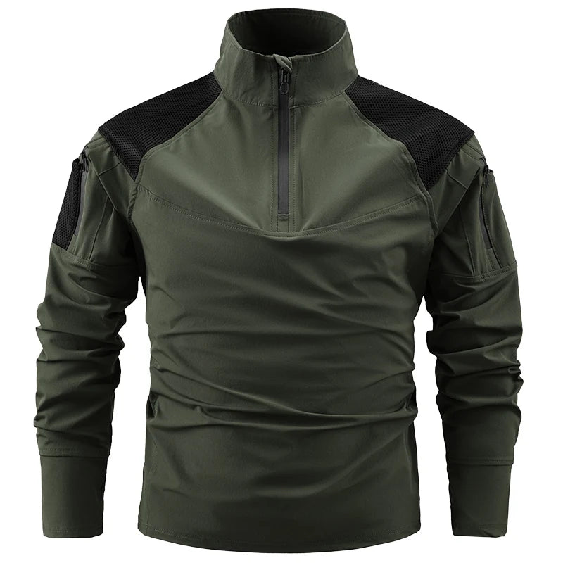 Chemise Tactique Manches Longues 1/4 Zip Ripstop