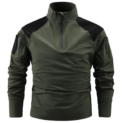 Chemise Tactique Manches Longues 1/4 Zip Ripstop