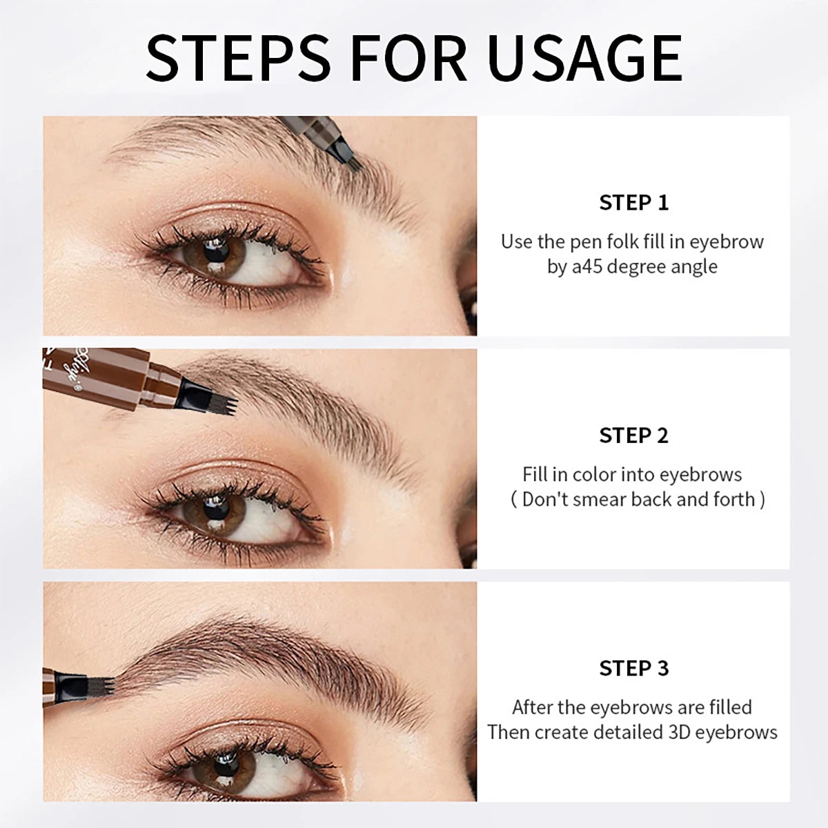 4 fork microblading eyebrow pencil waterproof eyebrow pencil natural long-lasting eyebrow makeup five colors BLACKBEARD OUTDOOR INDUSTRIES