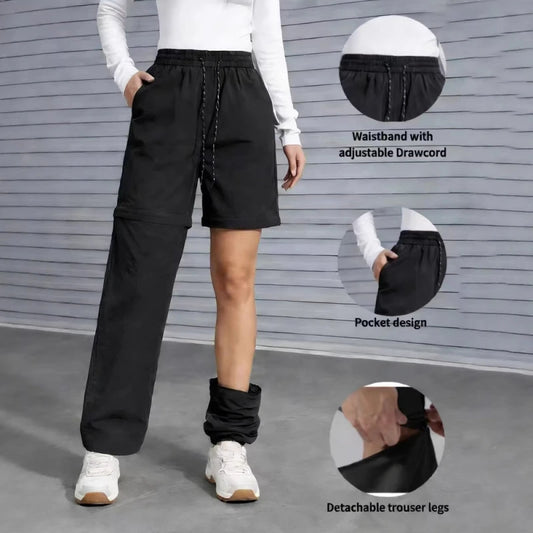 Pantalon cargo femme convertible discret