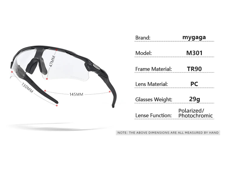 Lunettes de Cyclisme Polarisées Photochromiques M301 — Performance et Protection Totales pour les Passionnés de Plein Air - BLACKBEARD OUTDOOR INDUSTRIES