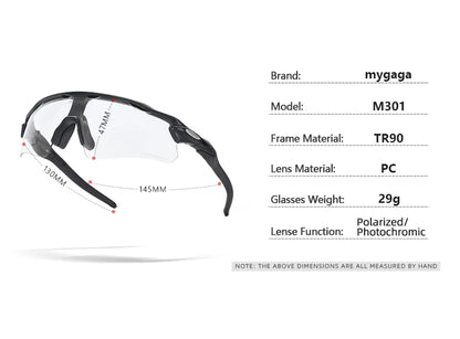 Lunettes de Cyclisme Polarisées Photochromiques M301 — Performance et Protection Totales pour les Passionnés de Plein Air - BLACKBEARD OUTDOOR INDUSTRIES