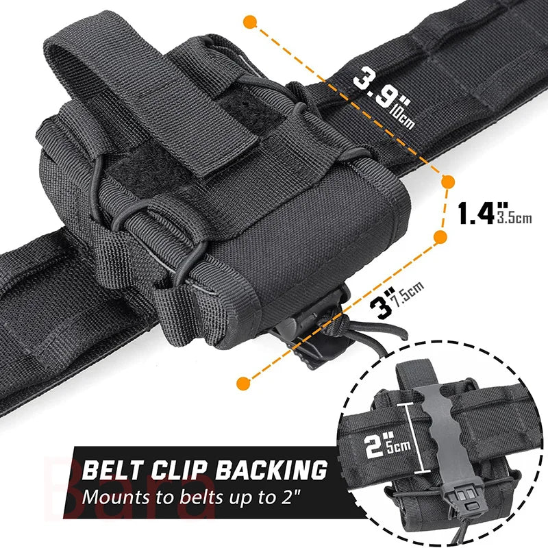 Pochette Tactique pour Menottes Ouvertes avec Clip et Sangle – Étui de Ceinture pour Menottes Asp, Menottes à Charnière, Menottes à Chaîne et Menottes Rigides Pliantes - BLACKBEARD OUTDOOR INDUSTRIES