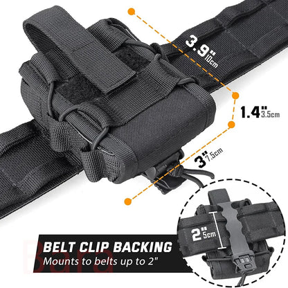 Pochette Tactique pour Menottes Ouvertes avec Clip et Sangle – Étui de Ceinture pour Menottes Asp, Menottes à Charnière, Menottes à Chaîne et Menottes Rigides Pliantes - BLACKBEARD OUTDOOR INDUSTRIES