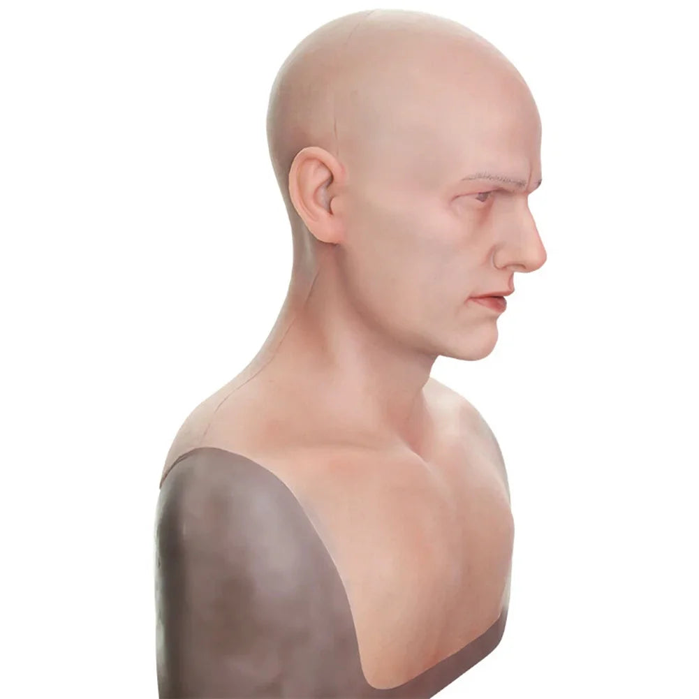 Masque visage masculin ultra-réaliste en silicone
