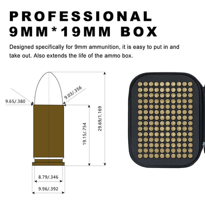 Boîte de Rangement pour Munitions .22LR / 9mm – Jusqu’à 468 Cartouches – Pochette Organiseur de Balles pour Pistolet et Fusil Ma boutique