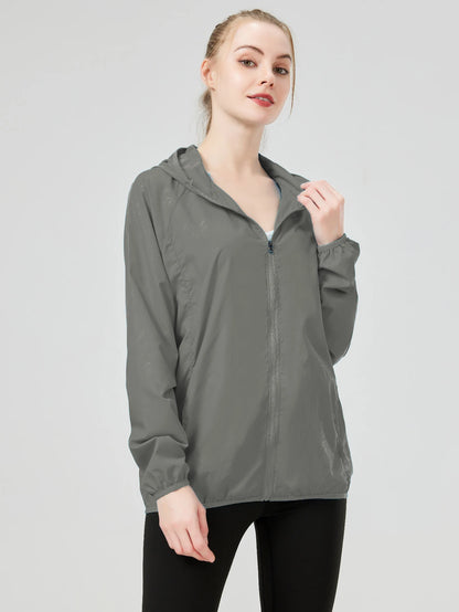 Veste coupe-vent femme anti-UV ultra légère, randonnée et sport