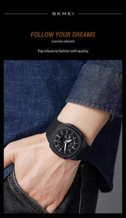 Montre de Sport SKMEI 2091 pour Homme – Montre Numérique Militaire Résistante à l'Eau avec Fonction Compte à Rebours et Date - BLACKBEARD OUTDOOR INDUSTRIES