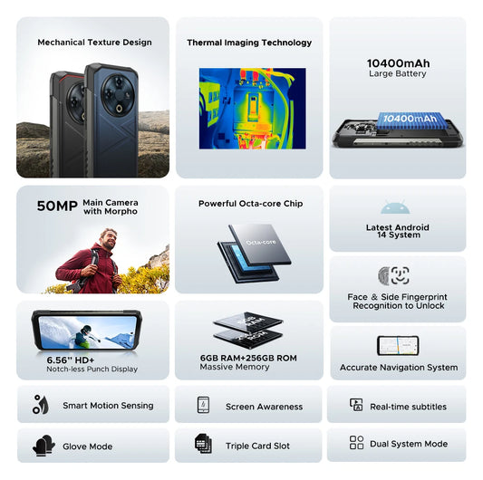 DOOGEE Fire 6 — Smartphone Rugged avec Imagerie Thermique & Batterie XXL - BLACKBEARD OUTDOOR INDUSTRIES