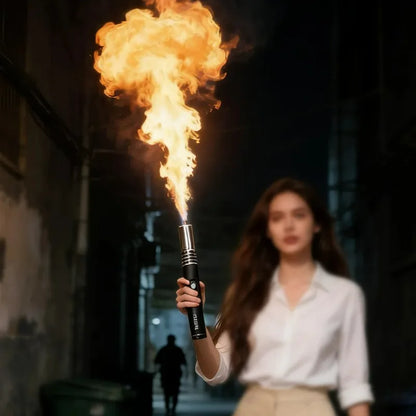Briquet chalumeau tempête en métal, flamme jet rose