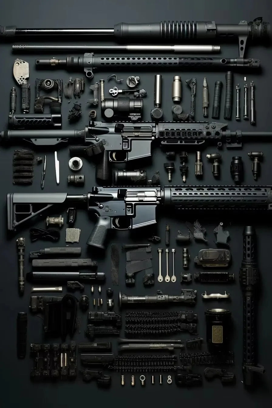 Gun Accessories Posters Wall Art Canvas Painting and Prints Pictures Ak-47 Automatic Rifle Interior for Room Home Decor Gifts BLACKBEARD OUTDOOR INDUSTRIES