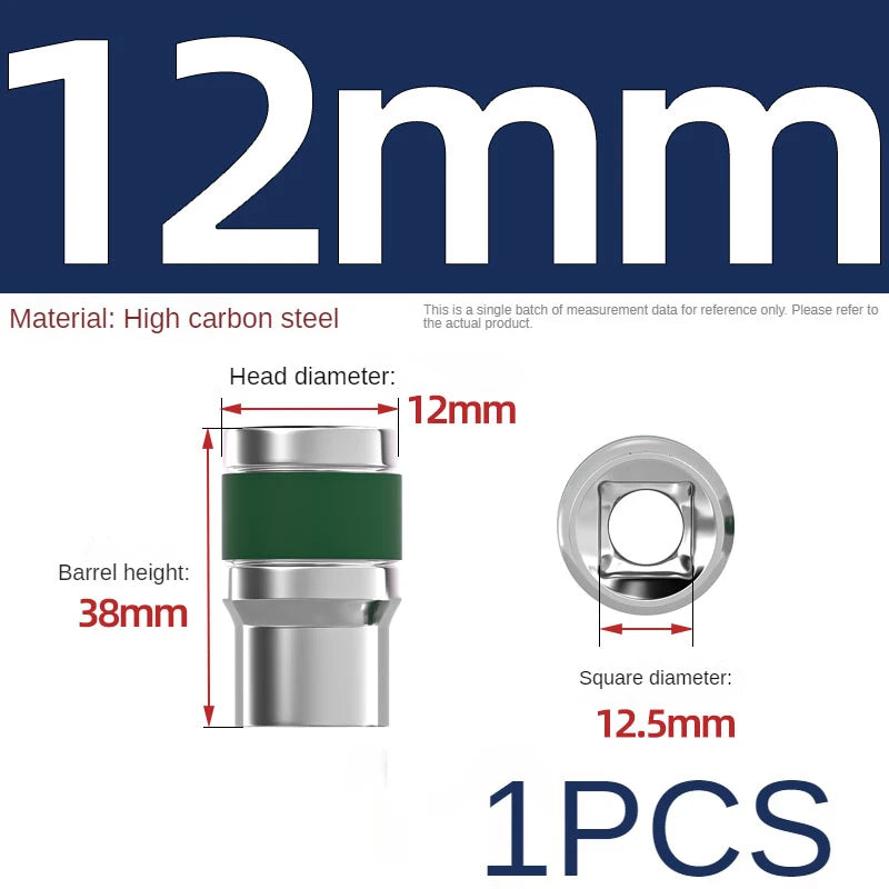 Jeu de Douilles 8-32 mm | Hexagonales 1/2" – Renforcées & Épaissies | Pour Clé à Chocs ou Pneumatique - BLACKBEARD OUTDOOR INDUSTRIES