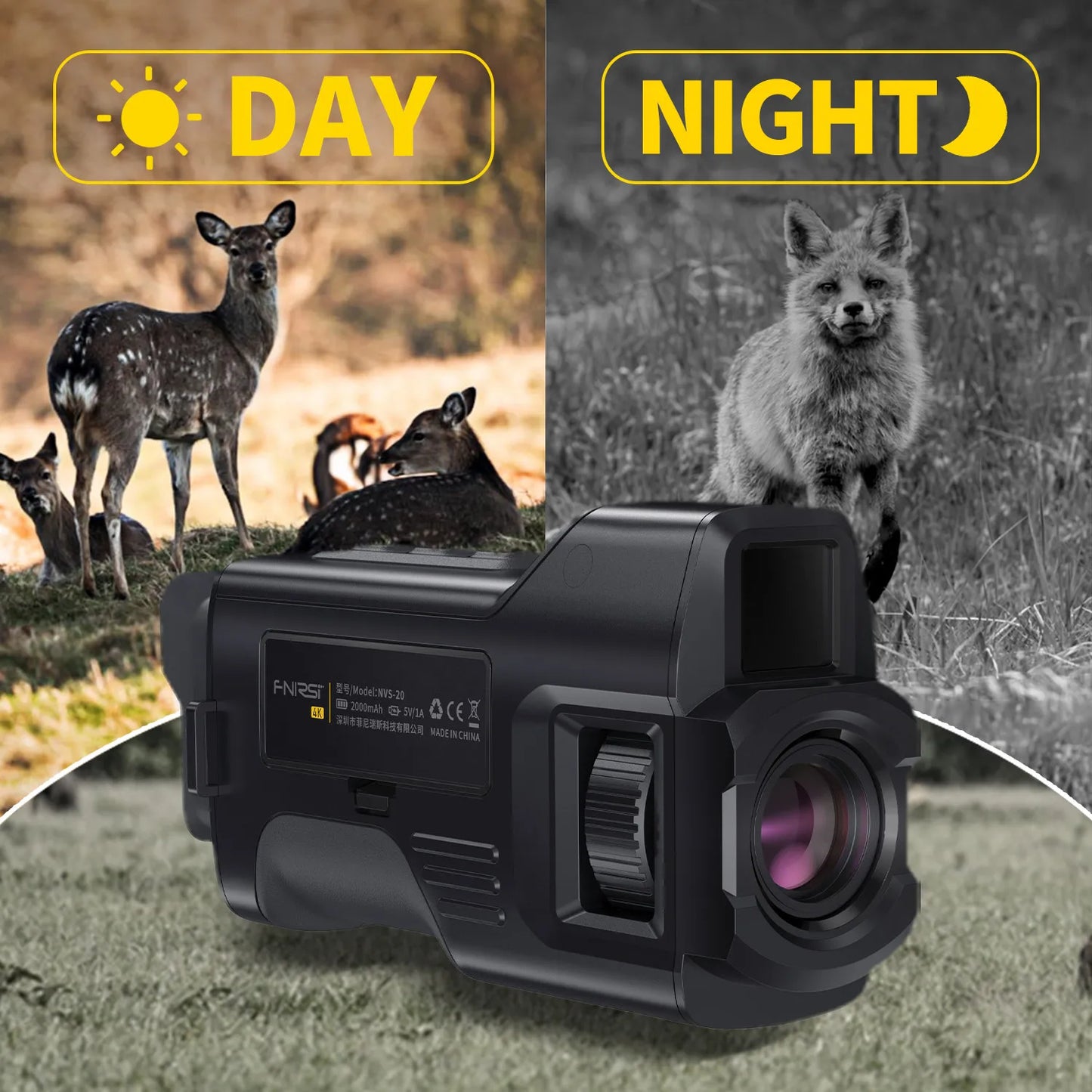 Monoculaire de Vision Nocturne FNIRSI NVS-20 4K HD - BLACKBEARD OUTDOOR INDUSTRIES