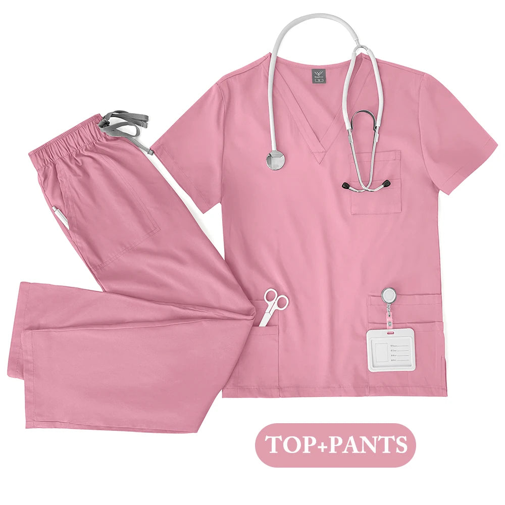 Ensemble Scrubs Médical Unisexe — Haut Manches Courtes & Pantalon Infirmier - BLACKBEARD OUTDOOR INDUSTRIES