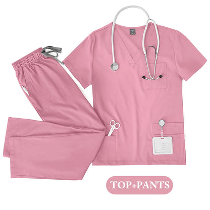 Ensemble Scrubs Médical Unisexe — Haut Manches Courtes & Pantalon Infirmier - BLACKBEARD OUTDOOR INDUSTRIES