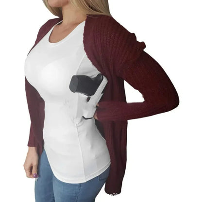 T-Shirt Holster de port discret – T-shirt tactique à compression avec étui intégré, ambidextre, unisexe - BLACKBEARD OUTDOOR INDUSTRIES