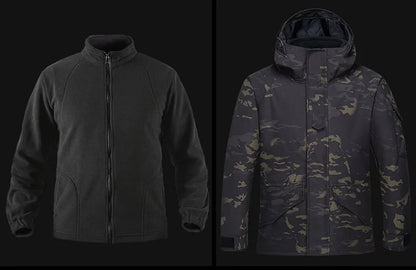 Veste tactique homme 3 en 1 imperméable avec polaire amovible