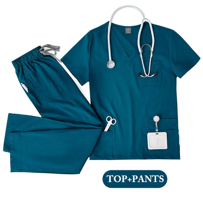 Ensemble Scrubs Médical Unisexe — Haut Manches Courtes & Pantalon Infirmier - BLACKBEARD OUTDOOR INDUSTRIES