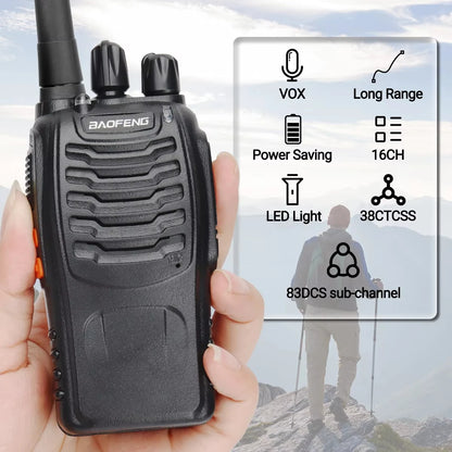 Pack 4 Talkies-Walkies PMR Sans Licence – Rechargeable USB, Expédié de France