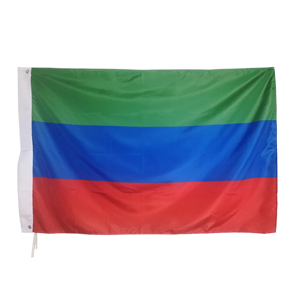 Drapeau de la République du Daguestan – Bannière Personnalisée 3X5FT (90X150cm), avec Œillets en Métal Cuivré – Décoration, Événements, Sports BLACKBEARD OUTDOOR INDUSTRIES