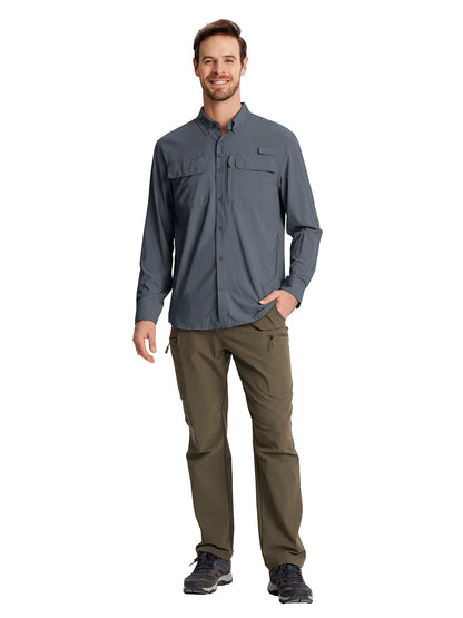 Chemise Tactique Homme TACVASEN ST144 – UPF 50+ Manches Longues | Séchage Rapide | Respirante | Multi-poches - BLACKBEARD OUTDOOR INDUSTRIES