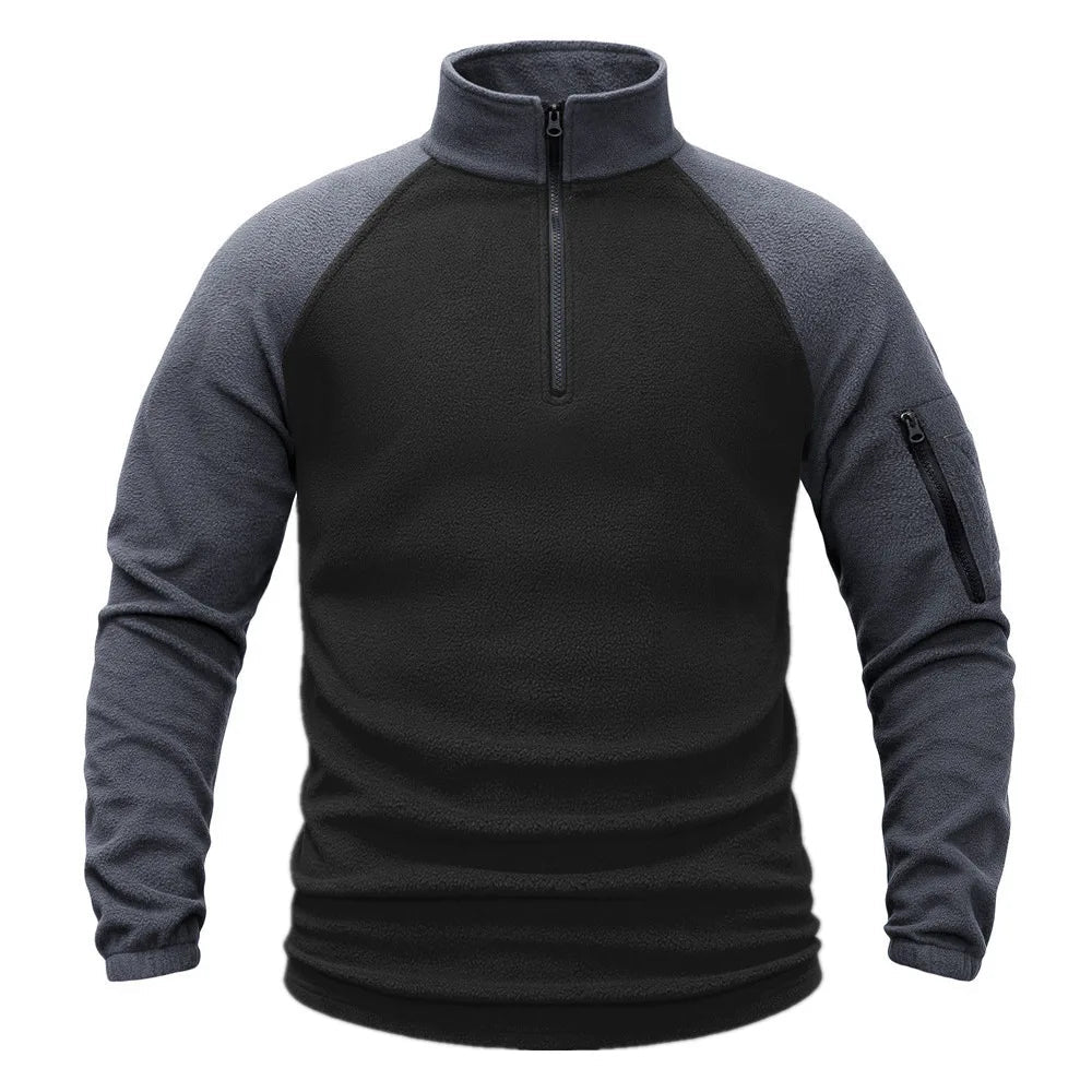 Pull Tactique Homme en Polaire - Sweat-shirt à Demi-Fermeture, Manches Longues, Veste Militaire, Vêtements de Randonnée, Camping, Pêche, Escalade BLACKBEARD OUTDOOR INDUSTRIES
