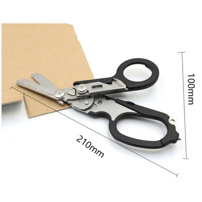 Ciseaux de secours pliants – Coupe-ceinture et brise-vitre