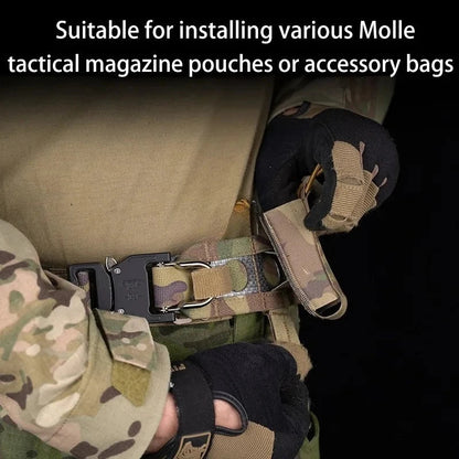 Ceinture Tactique Ferro Bison – Ceinture de Combat à Double Couche avec Boucle Métallique D-Ring, Système MOLLE, Boucle à Détachement Rapide pour Airsoft, Chasse et Activités Tactiques BLACKBEARD OUTDOOR INDUSTRIES