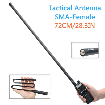 Antenne Tactique Pliable ABBREE AR-152A SMA-Female – VHF/UHF 144/430MHz – Pour Radios Baofeng / UV-5R / UV-82 / UV-13 PRO / Quansheng K5 - BLACKBEARD OUTDOOR INDUSTRIES