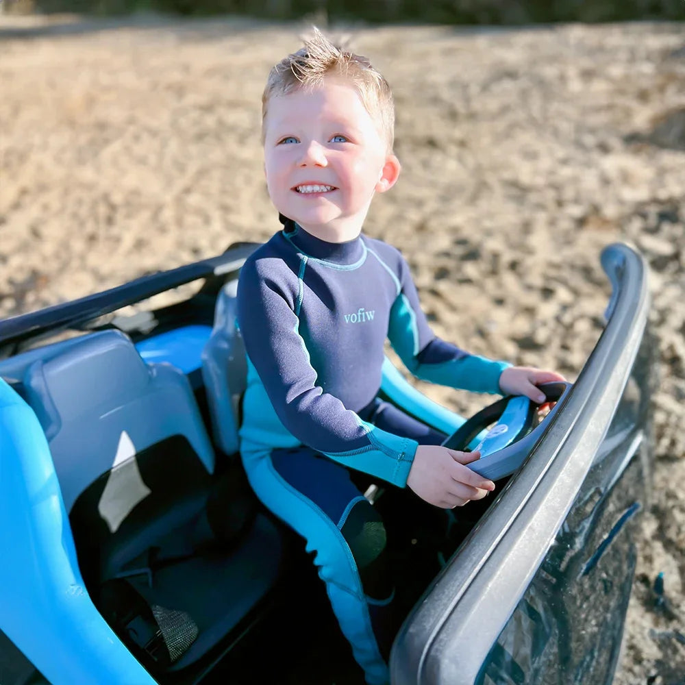 Combinaison de Plongée Enfant 3MM Néoprène à Fermeture Arrière – Maillot de Bain Surf, Snorkeling, Natation, Manches Longues pour Garçons et Filles - BLACKBEARD OUTDOOR INDUSTRIES