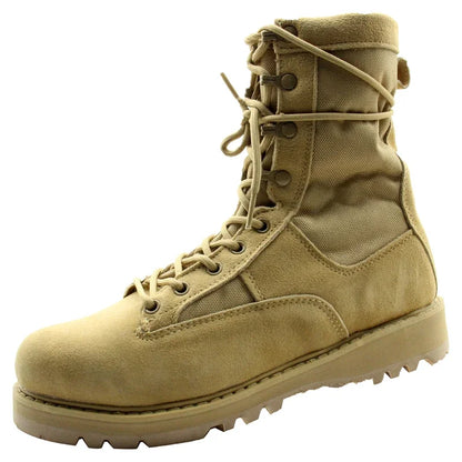 Bottes tactiques homme en cuir suédé