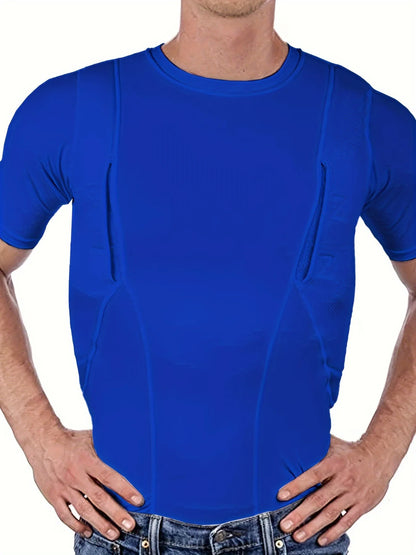 T-Shirt Holster Dissimulé Homme – Port Concealed Carry | Séchage Rapide | 6 Coloris | S à 5XL - BLACKBEARD OUTDOOR INDUSTRIES