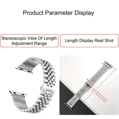 Bracelet en Acier Inoxydable pour Apple Watch – Bandes Métalliques pour iWatch Ultra / Series 10/9/8/7/6/5/4/3/SE BLACKBEARD OUTDOOR INDUSTRIES