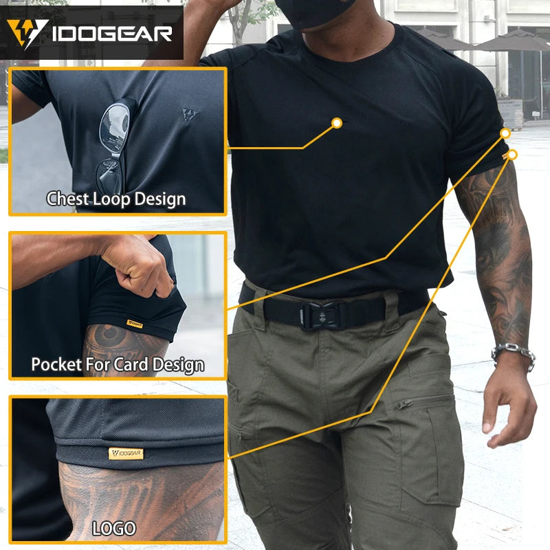 T-shirt tactique IDOGEAR respirant été sport quick dry - BLACKBEARD OUTDOOR INDUSTRIES