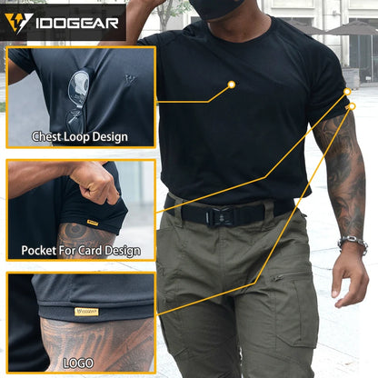 T-shirt tactique IDOGEAR respirant été sport quick dry - BLACKBEARD OUTDOOR INDUSTRIES