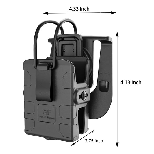Holster Radio Universel Réglable – Étui Coque Rigide Quick Draw pour Motorola APX6000, Kenwood, Hytera – Noir ou Vert