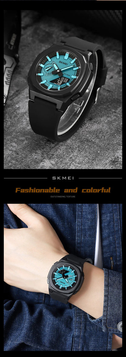 Montre de Sport SKMEI 2091 pour Homme – Montre Numérique Militaire Résistante à l'Eau avec Fonction Compte à Rebours et Date - BLACKBEARD OUTDOOR INDUSTRIES