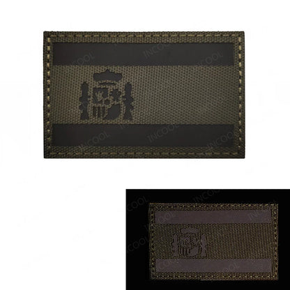 Patch Drapeau Réfléchissant Tactique – Badge Militaire Velcro, 29 Pays, 8x5 cm