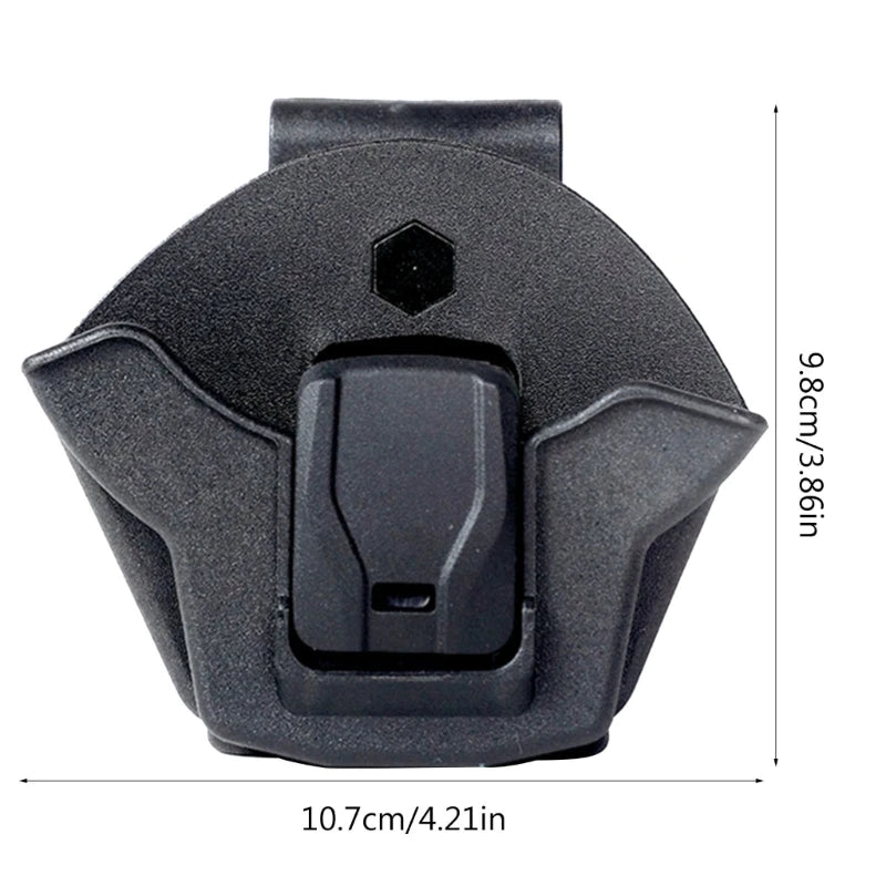 Porte-menottes ouvert rotatif 360° avec clip ceinture