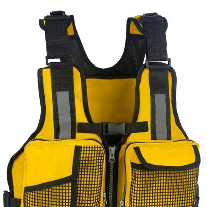 Gilet de pêche multi-poches réglable en polyester