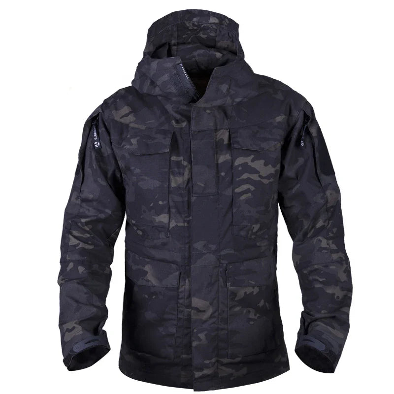 Veste M65 Militaire Homme | Coupe-Vent Tactique Étanche avec Capuche – Hiver/Automne - BLACKBEARD OUTDOOR INDUSTRIES