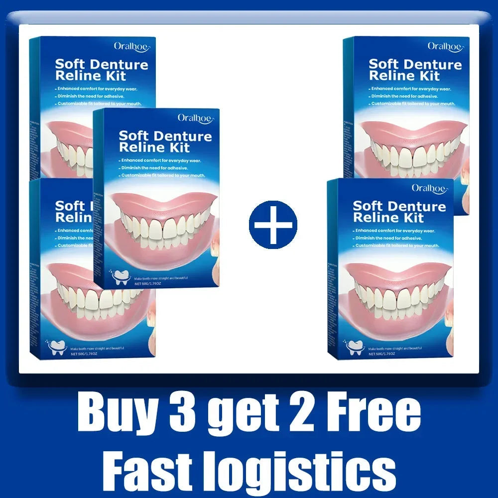 Kit de Silicone pour Dentiers – Kit Complet pour Dents Supérieures et Inférieures, Facile à Utiliser, Soins Dentaires BLACKBEARD OUTDOOR INDUSTRIES