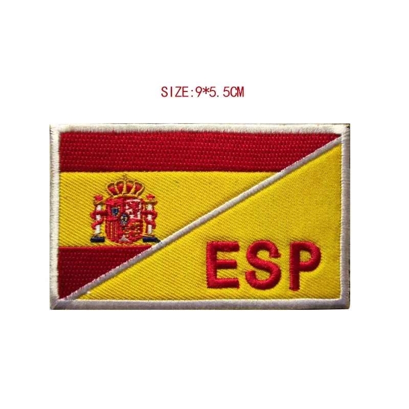Patch Brodé Drapeau Espagnol – Patch Velcro 3D Écologique, Idéal pour Vêtements, Sacs, Accessoires et DIY - BLACKBEARD OUTDOOR INDUSTRIES