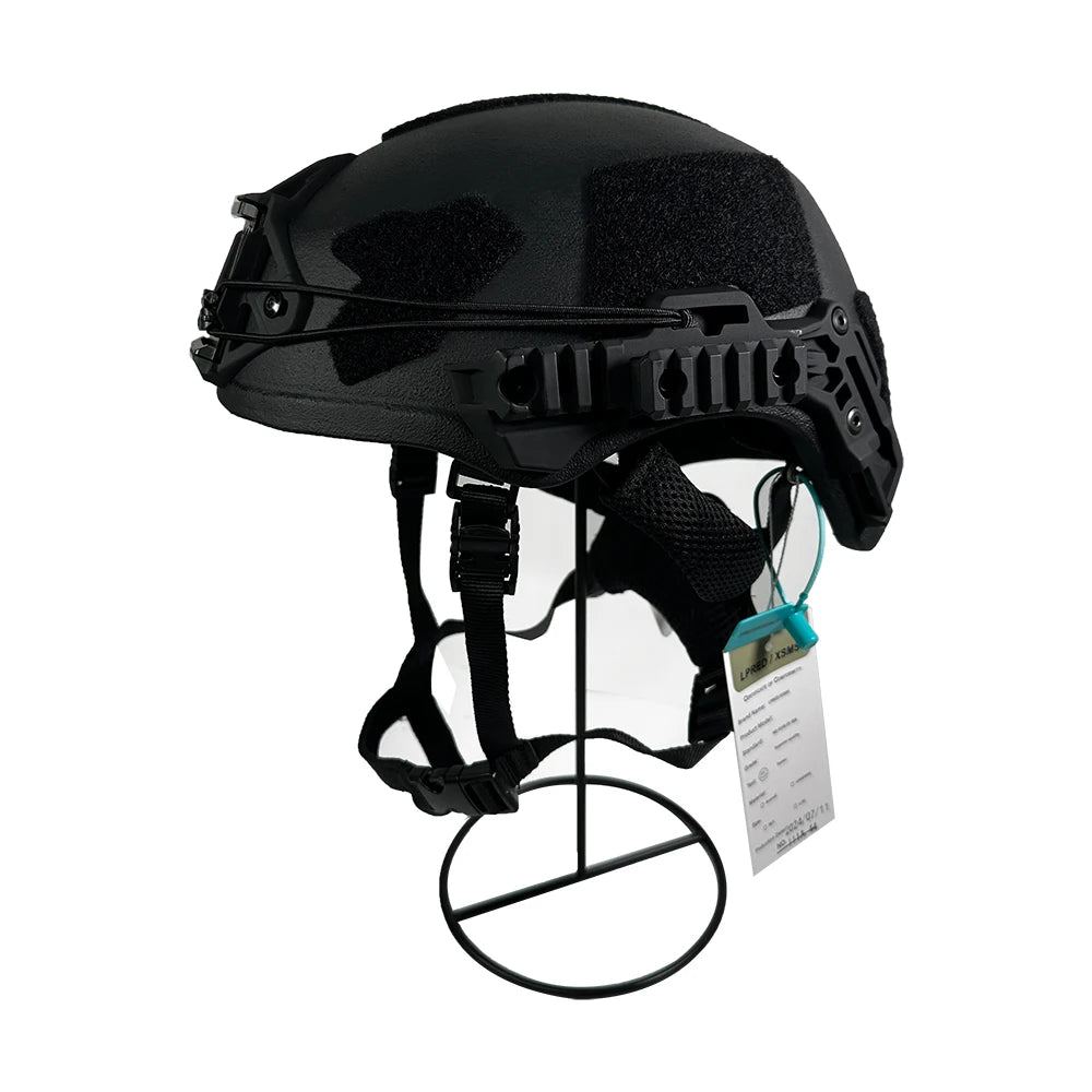 Casque tactique haute coupe avec rails latéraux