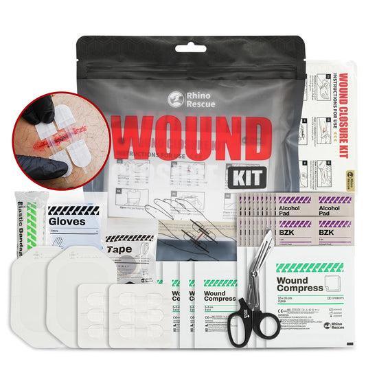RHINO RESCUE Zip Stitch – Kit Fermeture Plaies, Bandelettes Lacération & Pansements