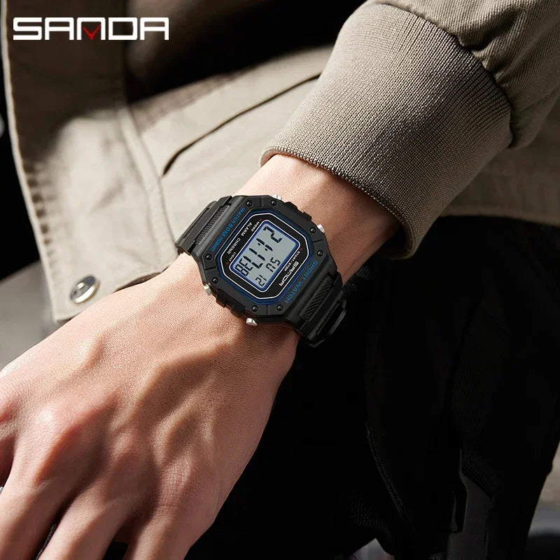Montre Militaire Digitale SANDA 2156 – Sport LED Étanche 5 Bar Homme