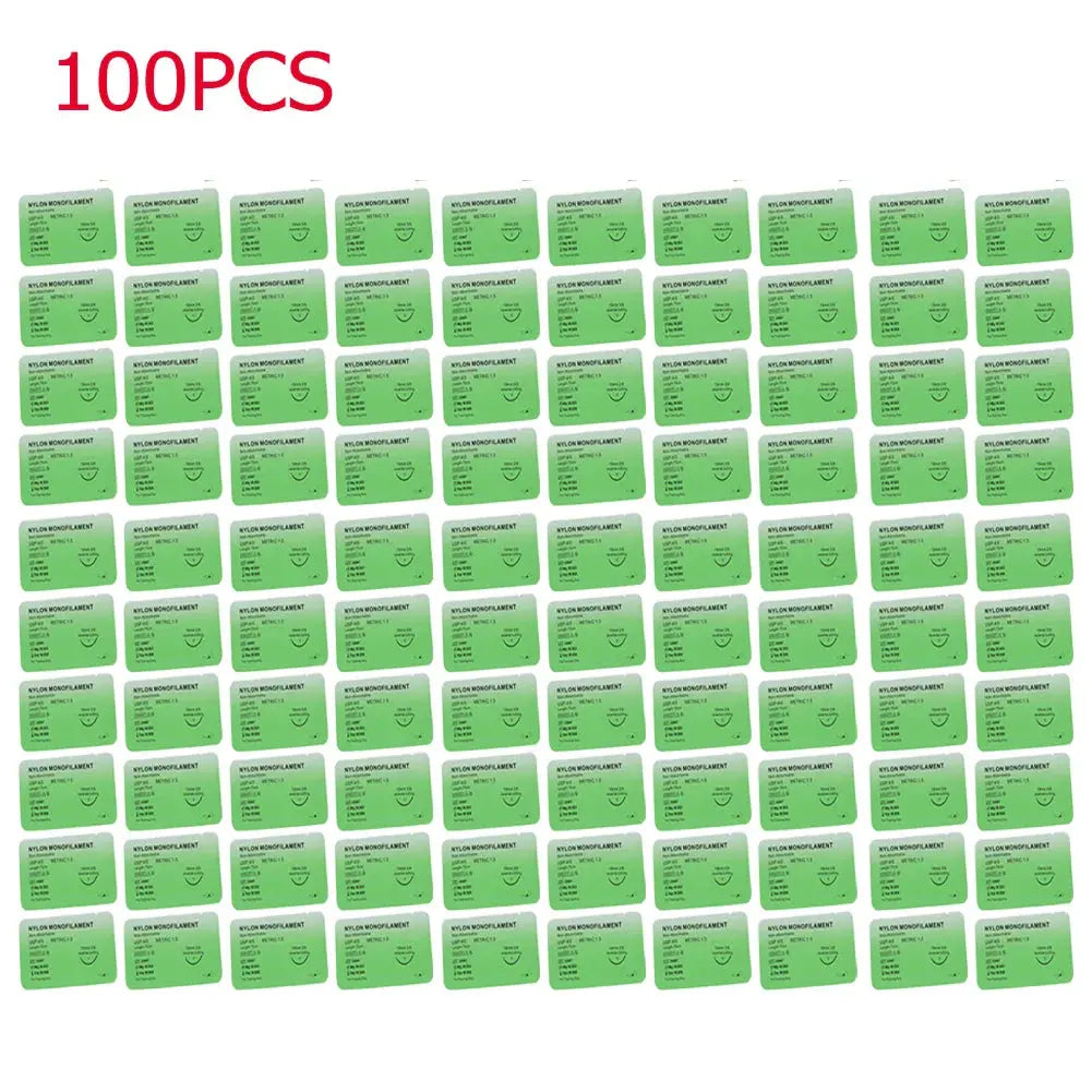 Kit de Sutures Médicales 4/0 – 10 à 100 pièces | Fils Monofilaments Nylon, Soie, Polypropylène, Polyester pour Exercices de Suture Ma boutique