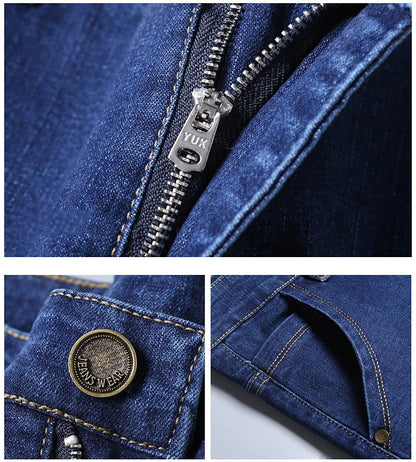 Jean Homme Fashion Business – Jean Slim Stretch Classique, Pantalon Casual – Denim Noir et Bleu BLACKBEARD OUTDOOR INDUSTRIES