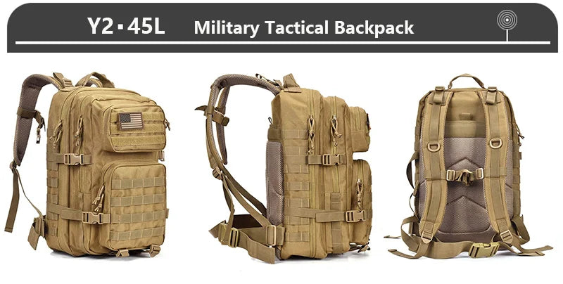 Sac à Dos Tactique 3 Jours – 38/45L | Imperméable, Résistant, Molle | Randonnée, Militaire, Survie - BLACKBEARD OUTDOOR INDUSTRIES