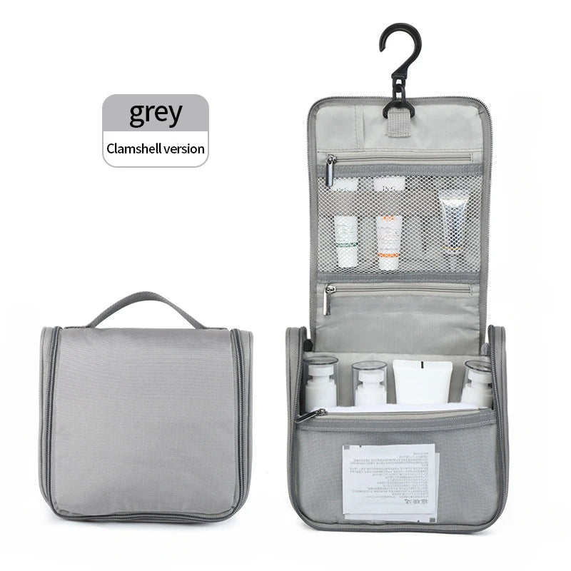 Trousse de Toilette Homme Suspendue Multifonction – Toile Imperméable, Pliable | Voyage & Camping